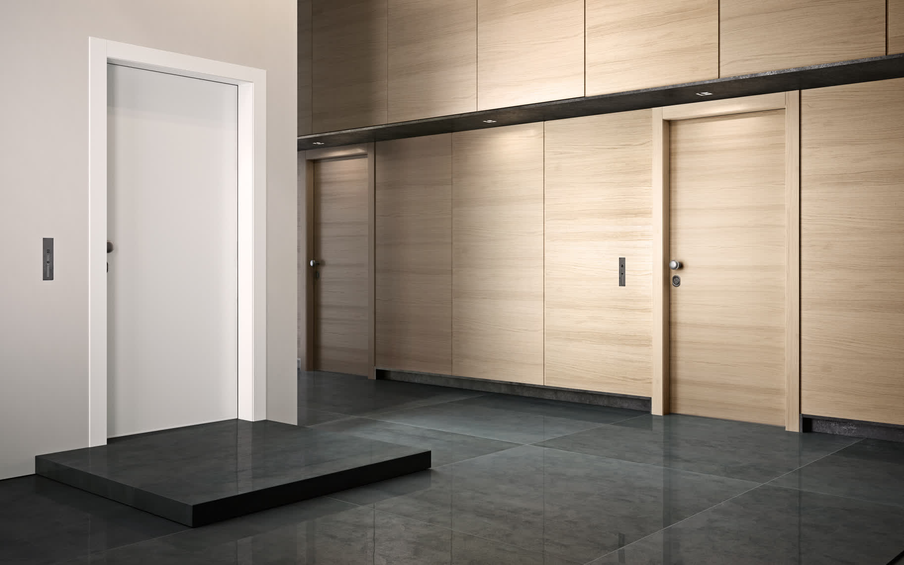 07 Lady esterno soluzione 02 laccato bianco e rovere ice 07 Lady esterno soluzione 02 laccato bianco e rovere ice