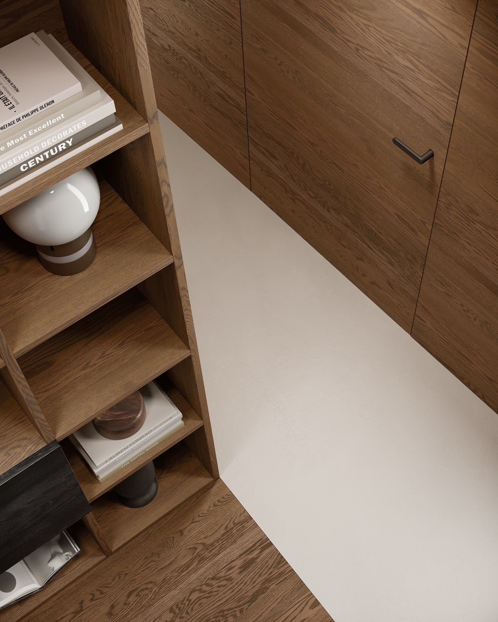 ADV Libreria Rovere Terra e Nero Profondo maniglia Pure Nera CU1 ADV Libreria Rovere Terra e Nero Profondo maniglia Pure Nera CU1