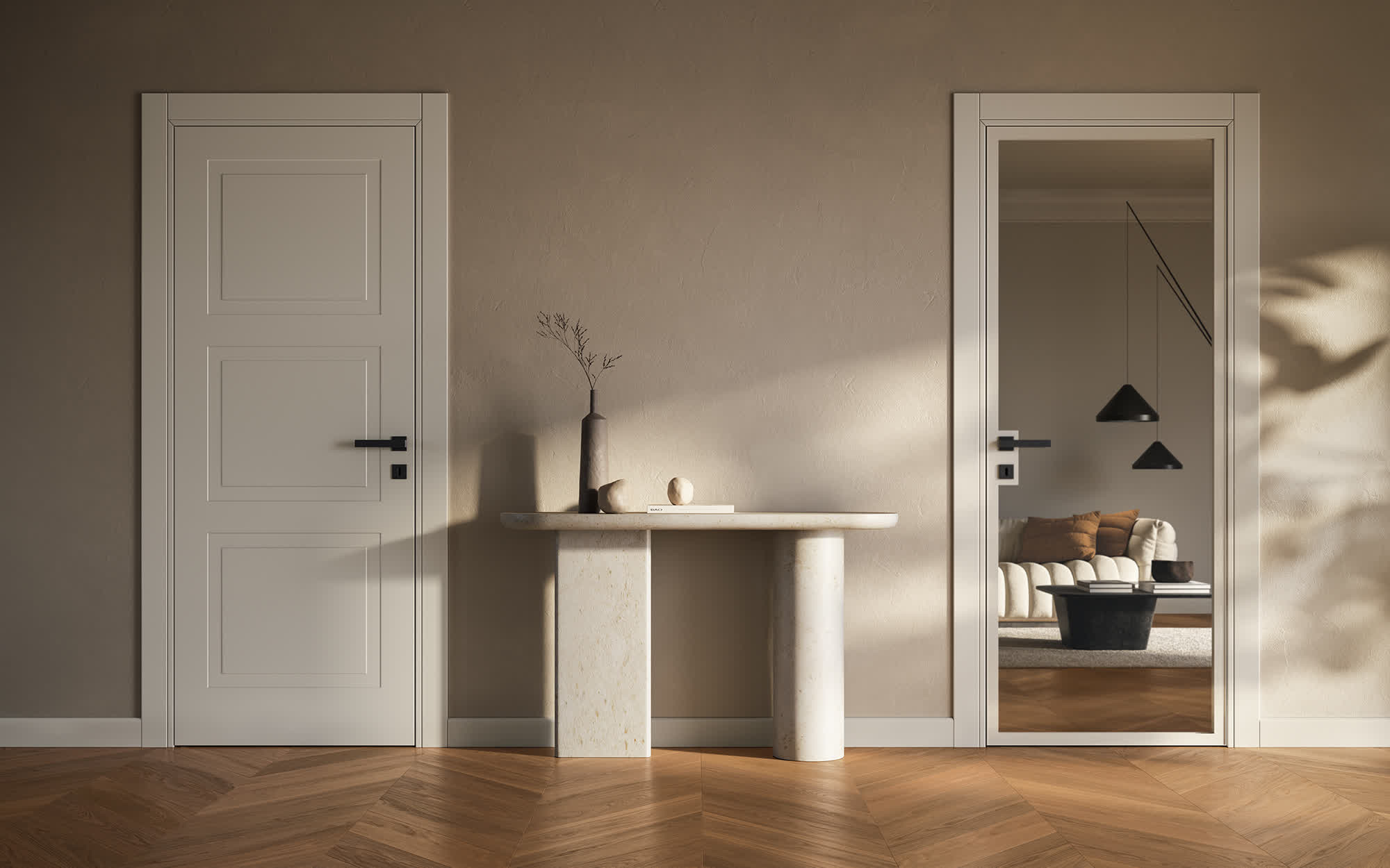 Biglass Miraquadra Area 51 Nera Parquet Spina Rovere