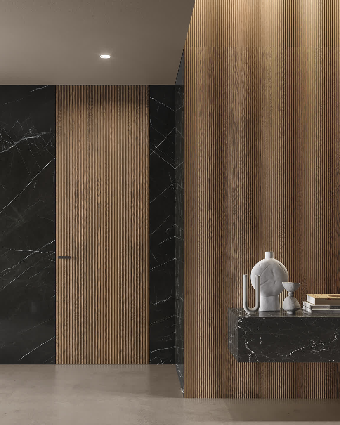 Boiserie onda ROVERE TERRA verticale 1 taglio 250