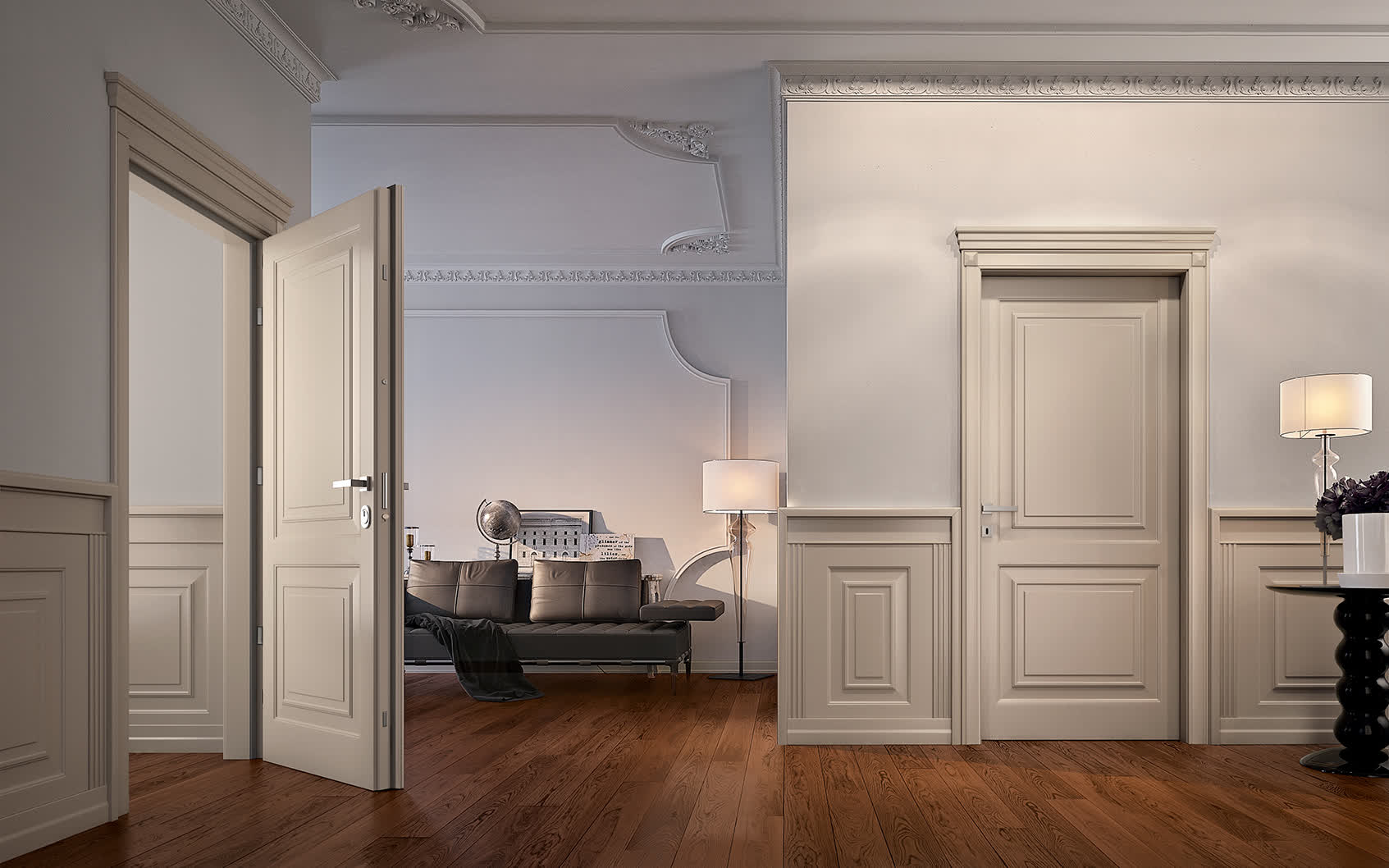 Dore Sovrana Blindata Laccato Tortora Parquet Rovere Tabacco Dore Sovrana Blindata Laccato Tortora Parquet Rovere Tabacco