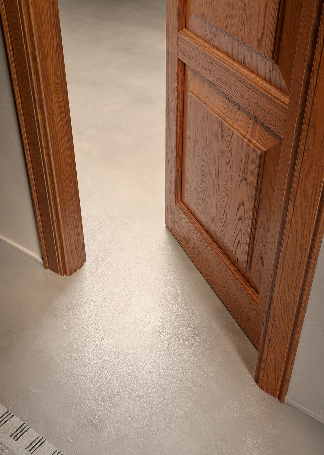 GAROFOLI 110 e lode Porta battente 110 e Lode modello 3B finitura rovere brandy Maniglia 110 e Lode Barocco Ottone CLOSE UP GAROFOLI 110 e lode Porta battente 110 e Lode modello 3B finitura rovere brandy Maniglia 110 e Lode Barocco Ottone CLOSE UP