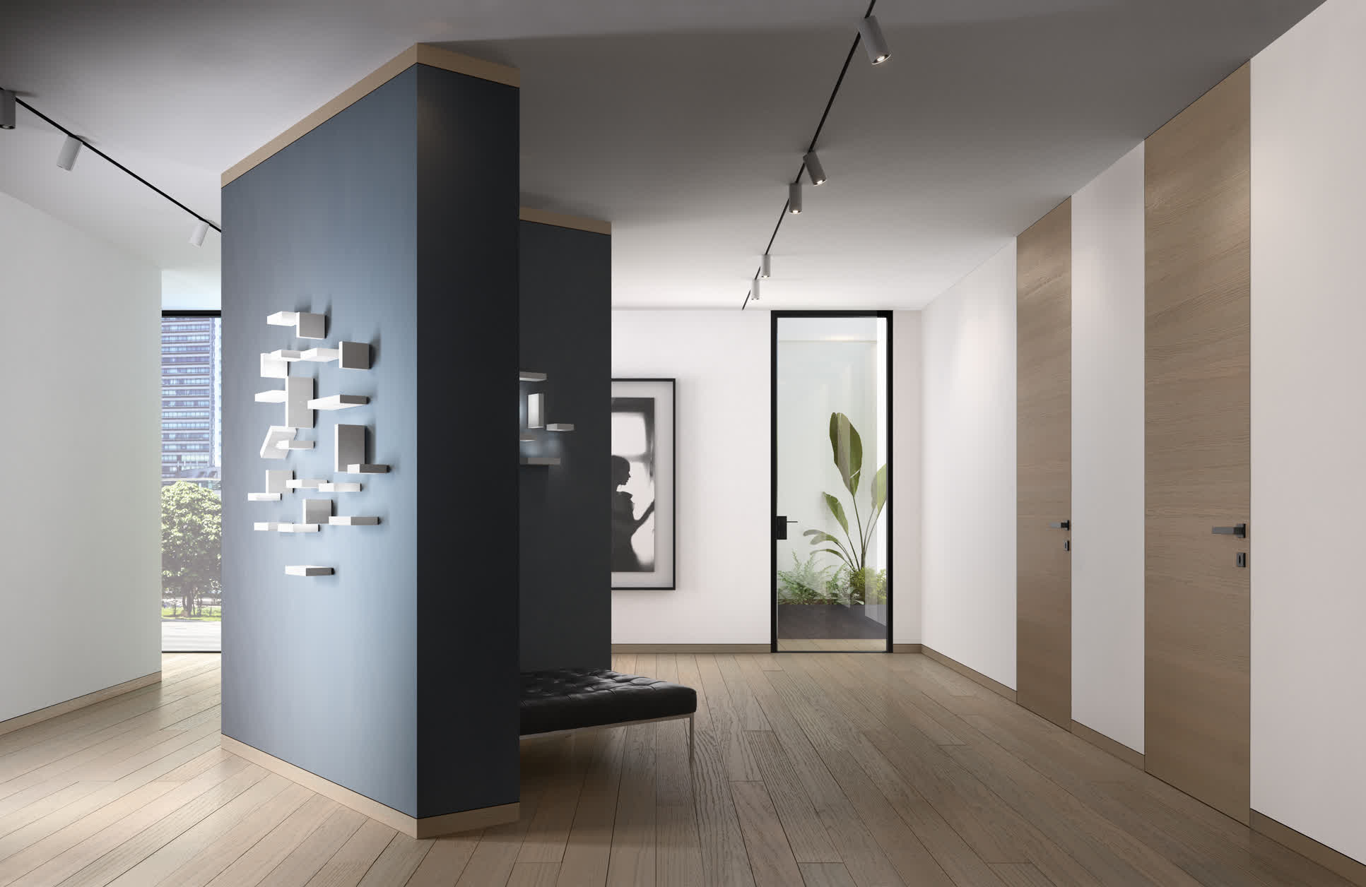Garofoli battiscopa parquet e porte rovere creta giorno