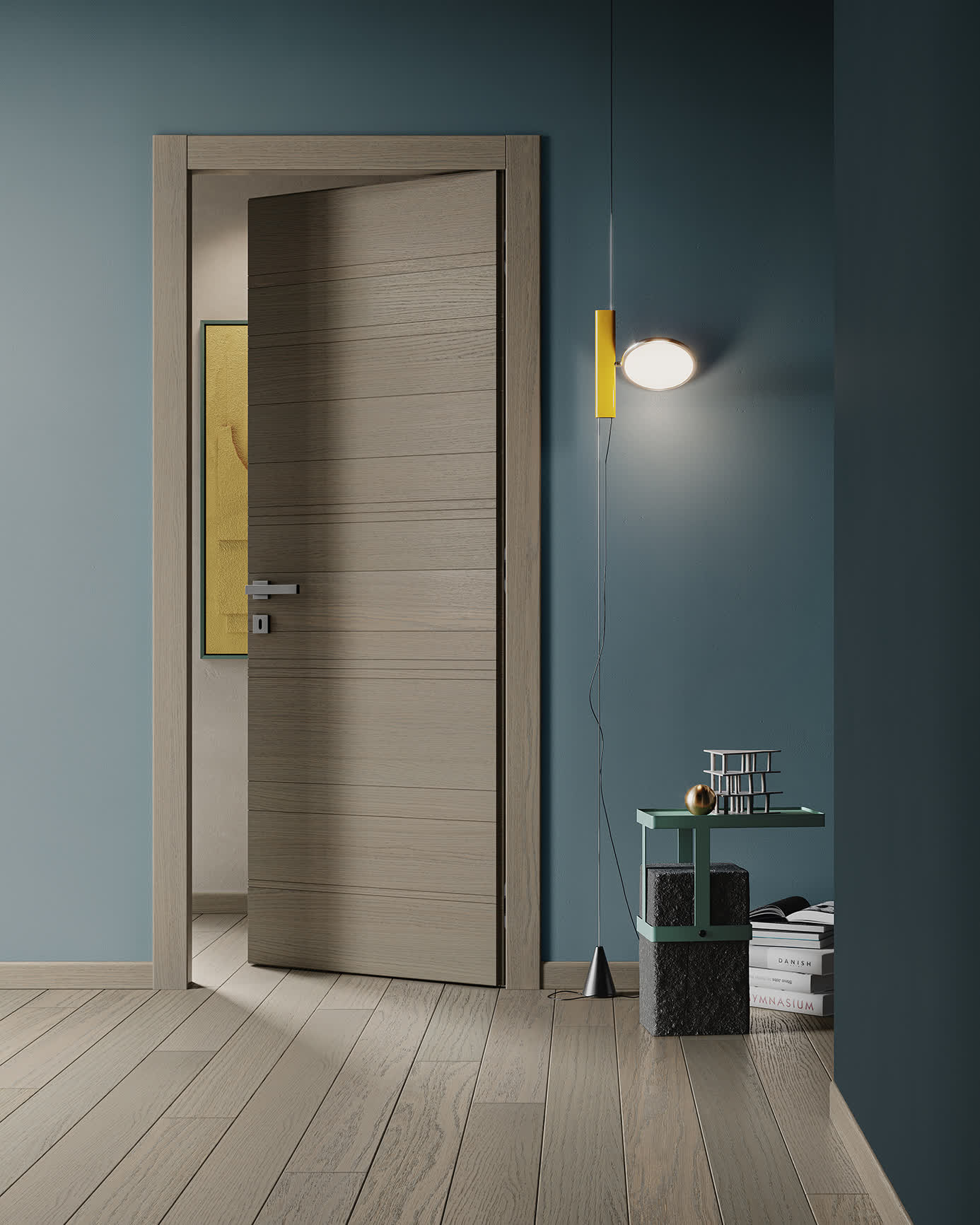 PATIO PIRIGA 1LRIG Rovere Creta Parquet e Battisc Rovere Creta Maniglia Acc Satinato P2 Aperta PATIO PIRIGA 1LRIG Rovere Creta Parquet e Battisc Rovere Creta Maniglia Acc Satinato P2 Aperta