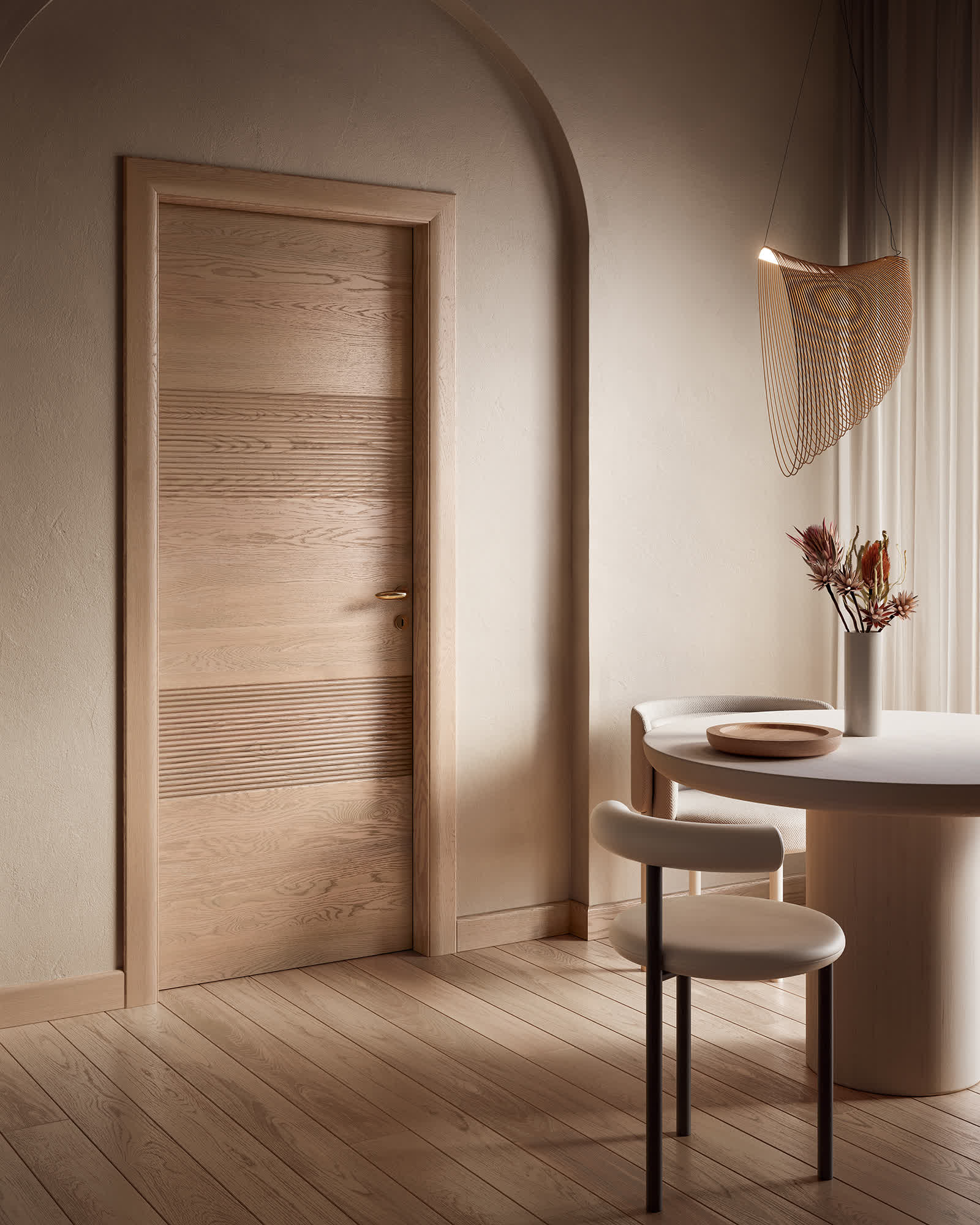 STARONDA Rovere Cipria Maniglia Dolly Ottone