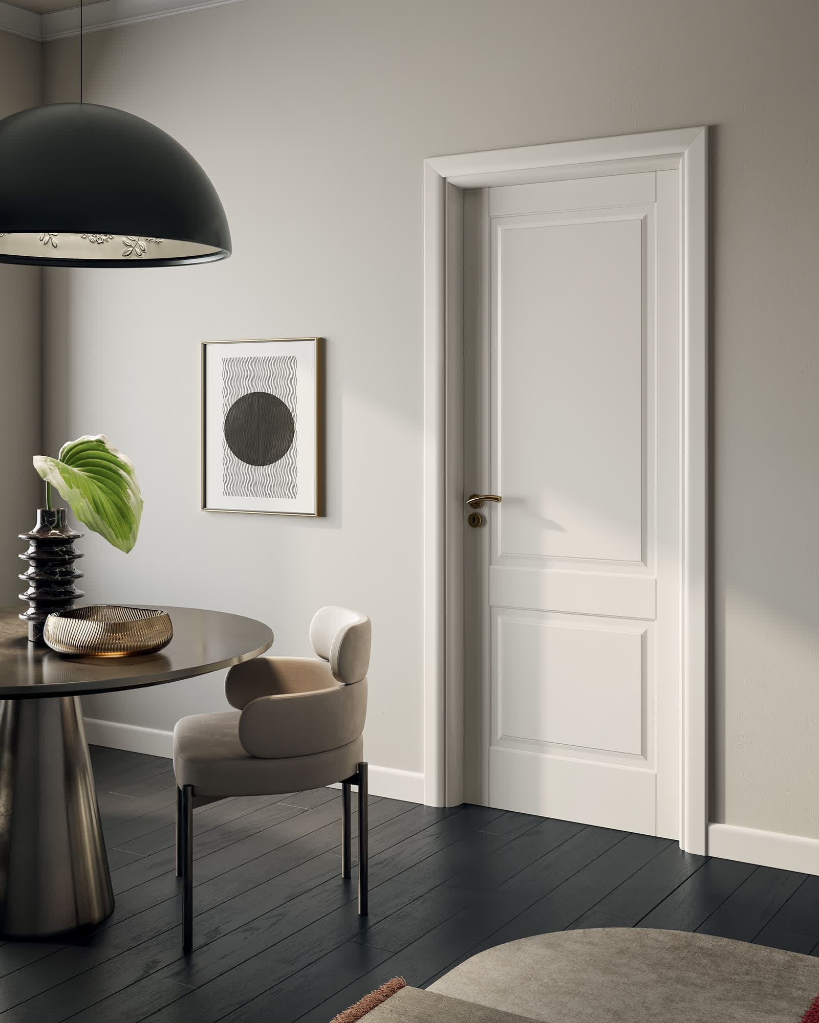 Sublimia modello 2B finitura Laccato Bianco Maniglia 110eLode Liscia Ottone Sublimia modello 2B finitura Laccato Bianco Maniglia 110eLode Liscia Ottone
