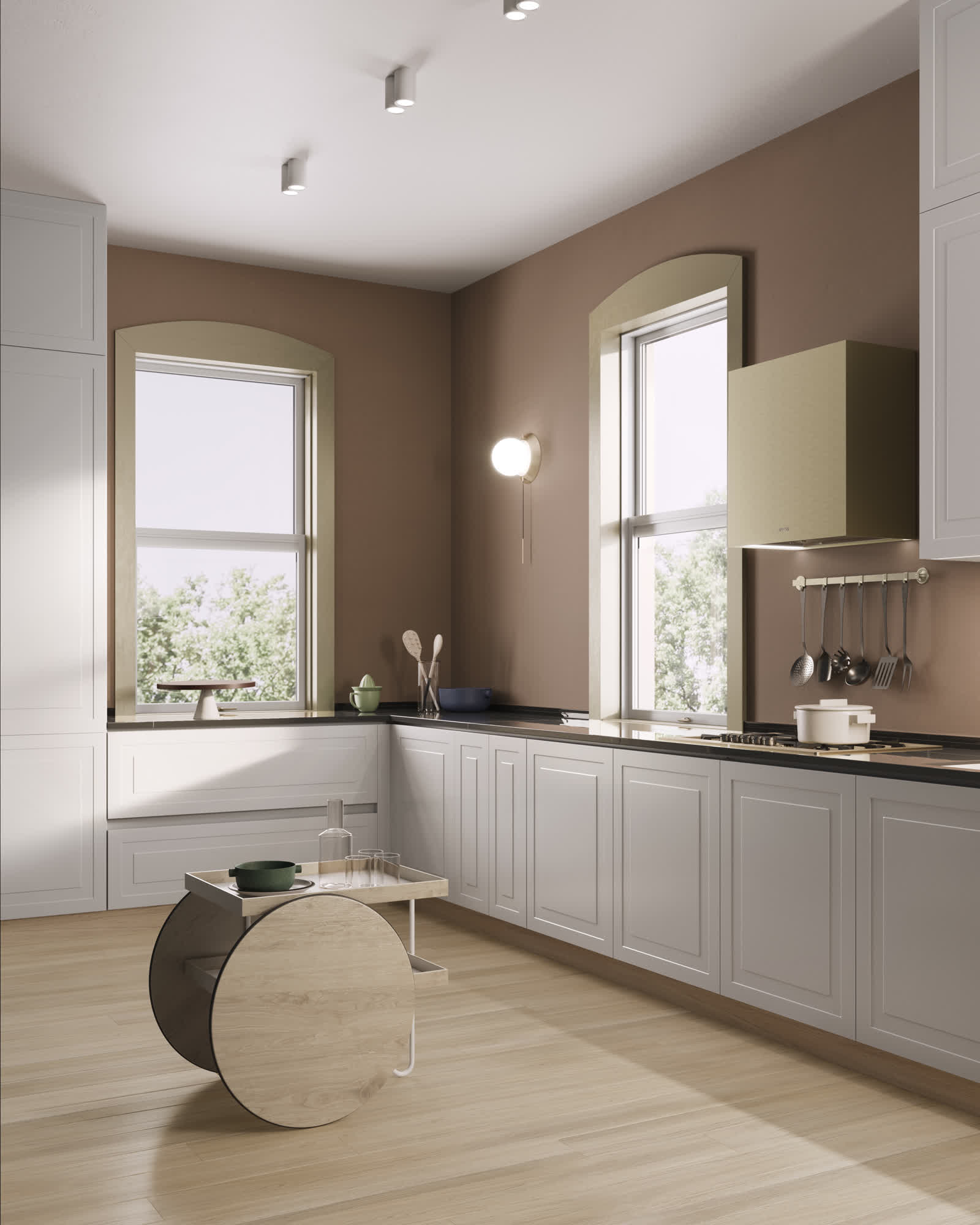 Cucina classica verticale