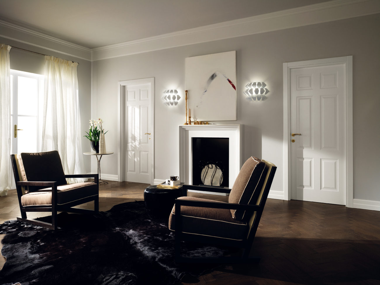 porte in legno eleganti mirabilia laccate bianche