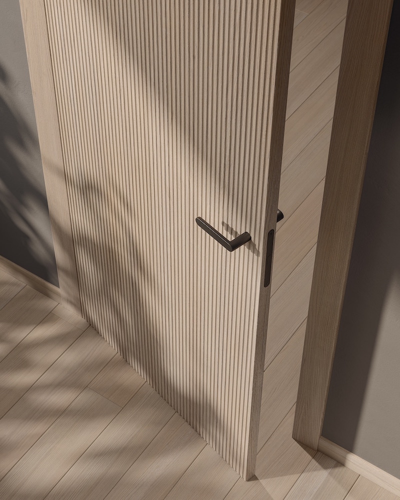 Porta da interni in legno stile moderno Garofoli collezione Patio con parquet