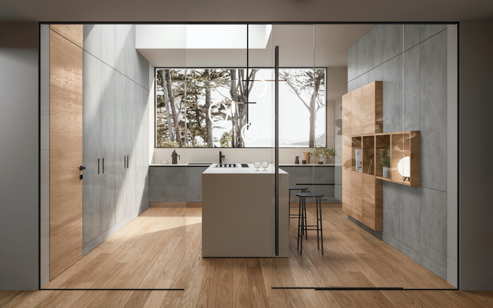 Porta vetro scorrevole Garofoli Cucina moderna Parquet Boiserie Porta vetro scorrevole Garofoli Cucina moderna Parquet Boiserie
